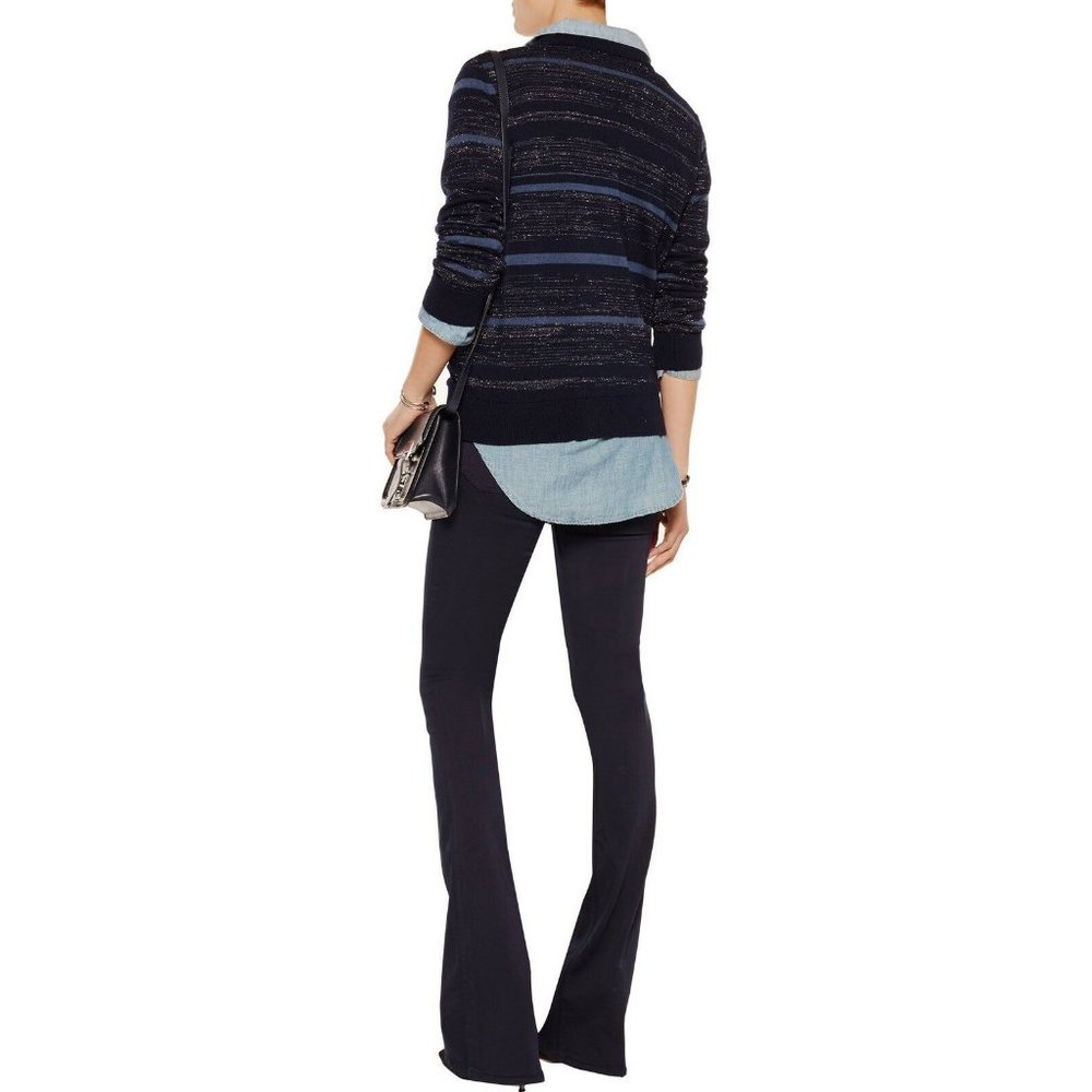 M.i.h Jeans Women's Blue Falls Metallic Striped Me - Picture 3 of 7